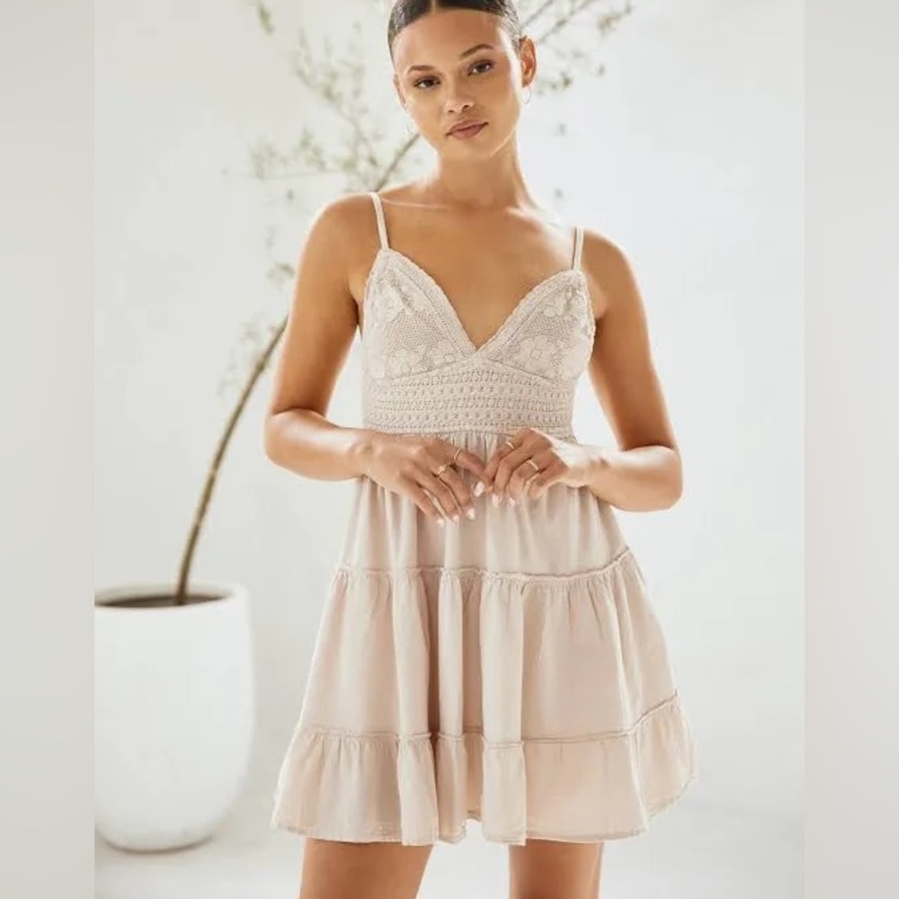 Blanco By Nature Mia Dress Beige NWT